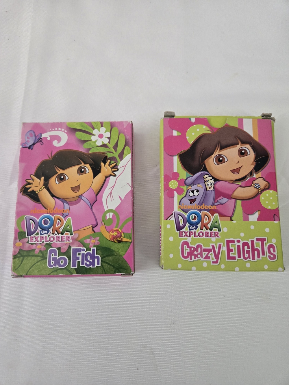 Dora the Explorer Card Games Lot Go Fish Crazy Eights 2009 Nickelodeon Cardinal